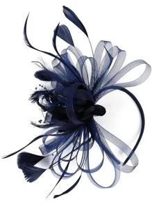 1 Piece Navy Blue Fascinators Hats 20s 50s Hats Pillbox Hat Tea Party Headwear With Veil For Girl And Women Halloween Christmas,Hairband,Hair Hoop Headbands