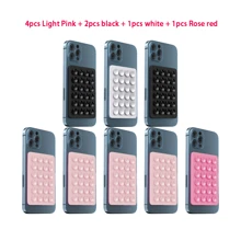 Silikonhaftnapf Quadratisches Silikonhaftnapf Handy-Rückseite Silikonhaftnapf Große Silikonhaftnapf Handyhalter Kartenetui Visitenkartenhalter Kreditkartenhalter für Frauen und Männer ~ Silikonhaftnapf Handyhülle Klebehalterung für starken Halt, Selfie-Video und einfache Verwendung, Silikonhaftnapf wurde aufgerüstet ~ Handy-Silikonhaftnapfhalter Doppelseitige Silikonhaftnapf Starker Griff Halter Vielseitig einsetzbar