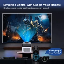 VELEC Proiettore intelligente a tiro ultra corto VELEC HY450, supporto 1080P 4K 8K, con WiFi6 e BT 5.4, proiettore con offset automatico, videoproiettore con correzione automatica per home theater/uso all'aperto