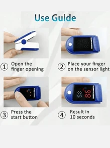 1 pieza Oxímetro de pulso portátil para el dedo: Monitor de frecuencia cardíaca - ¡Esta herramienta no incluye baterías!(Usa batería AAA, distingue entre los polos positivo y negativo de la batería) Regalo para Navidad, Halloween, Día de Acción de Gracias