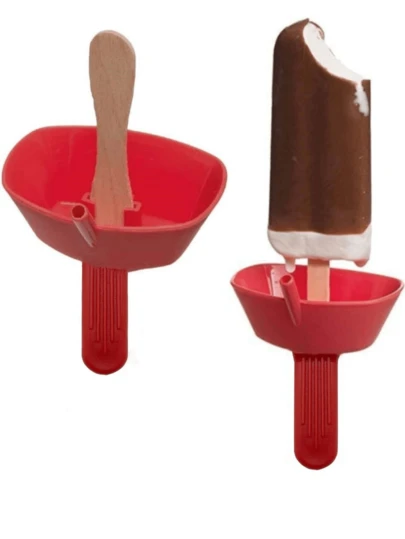 1pc Original Leak-Proof Ice Pop Holder With Straw, Convenient For Frozen Snacks, Prevents Mess
