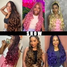 12/16/24 Inch Pre-Stretched French Curly Braiding Hair, 1/3/8 Packs, Lightweight Synthetic Hair Extensions, Natural Black, 1B, Women Fluffy Wavy Braids - Black - View 7