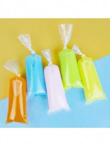 200/100/50/10Pcs Transparent Ice Bags For Crushed Ice And Ice Cream Preservation, DIY Ice Pop Bags, Home Kitchen Party Gifts - Multicolor - View 5