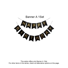 Geburtstagsdekoration für Männer, schwarze und goldene Partydekorationen, Happy Birthday Dekoration mit Banner für Männer 40., 50., 60., 70., 80., 90. Geburtstag, Partyzubehör, schwarze Geburtstagsdekoration