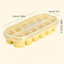 1pc Covered Silicone 12 Grid Ice Tray, Large Capacity Ice Mold, Easy Release Ice Tray, Soft Ice Storage Container With Lid, Creative Stackable Ice Mold, Easy To Disassemble Ice Maker, Multiple Colors Can Be Freely Matched, Stackable Ice Mold, Essential For Cold Drinks