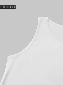 Men's Breathable Sleeveless Tank - Comfortable With Cool Monster Print,Men's Sleeveless Tank,Stylish For Workout & Casual Wear - White - View 5