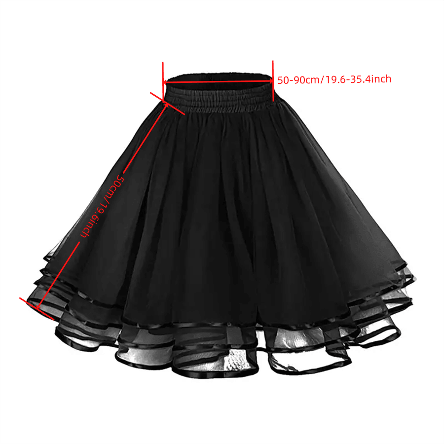 1 peça saia tutu vintage anágua saia de crinolina combinação de dança para fantasias de cosplay de natal festa preto branco verde escuro vermelho roupas de outono para mulheres