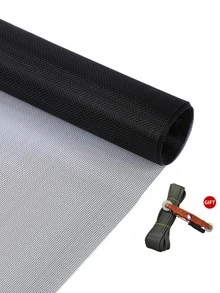 Oversized Window Screen, 31.49 Inches X 118.11 Inches, Resistant To Pets And Mosquitoes - Perfect For Balconies, Gardens, Etc., Durable Material Garden Net Anti Pet Mesh Net, Mesh Balcony Mesh Net - Black - View 2