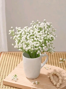 40pcs/20pcs Artificial Flowers Baby Breath Flower Fake Gypsophila, Roose Gypsophila Artificial Flowers Gypsophila Plants Gypsophila Flowers Gypsophila Artificial Bouquet Gypsophila Artificial Flowers For Wedding Bridal Bouquets Home Crafts Decoration, For Wedding Party Home Decoration Floral Bouquets DIY Accessories, Valentine Day, Gift Gifts Birthday Graduation- Plastic Flowers!!