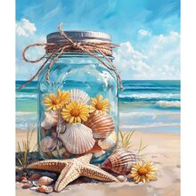 1/2/3pcs Painting By Numbers For Adults Diy Kits Handpainted Beach Shell Picture On Canvas Coloring By Number Crafts 40x50cm/16x20inch Without Frame