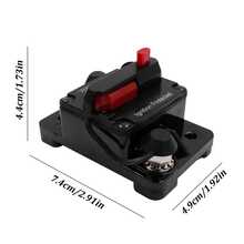 60/100/200Amp Circuit Breaker For Boat Trolling Motor Marine ATV Trailer Vehicles Stereo Audio Electronic Battery Solar System Inline Fuse With Manual Reset Switch Waterproof DC 12V-48V - 60A - View 4