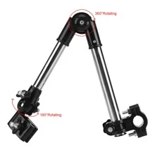 Soporte de montaje para paraguas, conector giratorio de paraguas de acero inoxidable de alta calidad, soporte de montaje de paraguas para bicicleta, accesorio de paraguas para silla de ruedas, cochecito, barra de manillar de bicicleta, conector de soporte resistente para barras de manillar con diámetro de 20-25mm