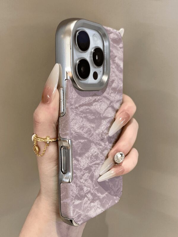 Funda de teléfono de terciopelo con textura de montaña nevada de lujo y estilo para iPhone 16, 15, 14, 13, 12 Pro Max, 11, estética linda, a prueba de golpes, resistente al agua y a los arañazos