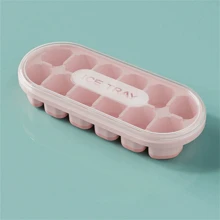 1pc Covered Silicone 12 Grid Ice Tray, Large Capacity Ice Mold, Easy Release Ice Tray, Soft Ice Storage Container With Lid, Creative Stackable Ice Mold, Easy To Disassemble Ice Maker, Multiple Colors Can Be Freely Matched, Stackable Ice Mold, Essential For Cold Drinks