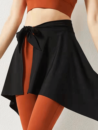 1 件芭蕾舞裹身裙，百搭休闲裙，女士舞蹈、跑步、健身短裤裙，芭蕾舞考试芭蕾舞裙，连体体操紧身衣裙，教师制服裙，不透视系腰裙，纯色，女士运动服