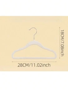 Set de 20 perchas de ropa con flocado para niños, organizador de armario de plástico antideslizante para prendas de bebé/niños