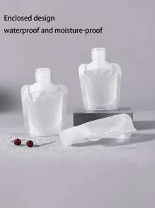 10pcs 30ml/50ml/100ml Portable Lotion Fluid Makeup Packaging Bag,Waterproof Moisture-Proof And Leak-Proof Travel Toiletry Bag Cosmetic Container Reusable Squeeze Stand Up Spout Pouch Refillable Transparent Empty Squeeze Pouch For Shampoo, Body Wash And Lotion Travel Essentials Travel Organizer For Beach Summer Vacation