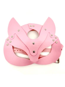 个性化 PU 皮革狐狸面具，派对化妆舞会面具眼罩，男女皆宜 - 彩色 - 查看 4