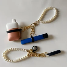 一套防丢烟具套装，包含一条手工仿珍珠项链和两个不同尺寸的硅胶龙虾扣，烟具配件，香烟收纳盒，烟盒，烟嘴套，电子烟挂饰，礼品 - 彩色 - 查看 6