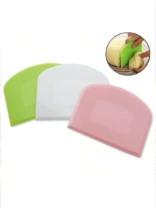 A Plastic Cake Cream Spatula, Dough Knife, Butter Spatula, Baking Tool With Smooth Edges - Multicolor - View 6