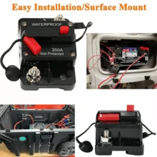 60/100/200Amp Circuit Breaker For Boat Trolling Motor Marine ATV Trailer Vehicles Stereo Audio Electronic Battery Solar System Inline Fuse With Manual Reset Switch Waterproof DC 12V-48V - 200A - 查看 10