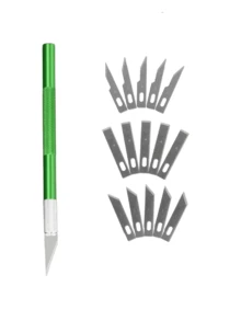 6/12 Stücke Präzisions Handwerks Messer Set - Hochpräzise Universalmesser Set mit extrem scharfen Klingen für Schnitzereien, Architektur Modellbau, Scrapbooking, DIY Kunstwerke und mehr - umfassendes Werkzeug für kunstschaffende Einzelpersonen und Profis (6mm Aluminiumlegierung Griff mit 11# 1# 3# 4# Klingen)