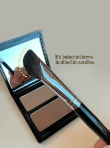 1pc Scythe-Shaped Brush For Nose Contouring And Blending, Designed For Highlighting And Contouring The Nose