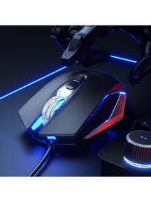 HP Gaming Mouse Wired Silent Gaming Internet Cafe Mechanical Metal Programmable Macro Key Eat Chicken LOL Laptop Desktop USB Office - Multicolor - View 5