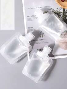 10pcs 30ml/50ml/100ml Portable Lotion Fluid Makeup Packaging Bag,Waterproof Moisture-Proof And Leak-Proof Travel Toiletry Bag Cosmetic Container Reusable Squeeze Stand Up Spout Pouch Refillable Transparent Empty Squeeze Pouch For Shampoo, Body Wash And Lotion Travel Essentials Travel Organizer For Beach Summer Vacation