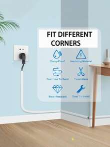 Wall Cord Hider - Self-Adhesive Wire Cover Raceway For Walls, Flexible PVC Cable Concealer For Home And Office - Multicolor - View 3