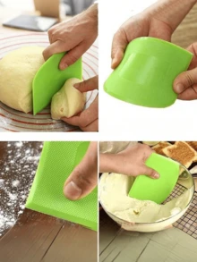 A Plastic Cake Cream Spatula, Dough Knife, Butter Spatula, Baking Tool With Smooth Edges - Multicolor - View 5