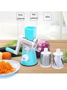 Outdoor Multi-Function Cheese Grater, Vegetable Slicer And Fruit Slicer - Manual Bean And Vegetable Grater, Desktop Drum Grater - Convenient For Outdoor Camping And Picnic Use