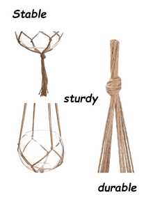 2 件/套创意编织植物挂架，植物挂架花盆植物架，花篮绳，壁挂悬挂花盆植物挂架挂篮，适用于室内室外家庭花园阳台装饰（3 种尺寸可选）