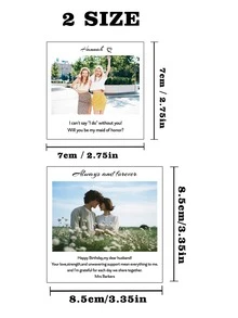 1/3/6Pcs Custom Photo And Text Candle Labels ,Customized Personailzed Candle Stickers,Gift Stickers For Bridesmaid/Maid Of Honor/Friend/Children/Kids/Mum/Dad/Grandma/Wife/Husband,Gift Labels For Wedding/Birthday/Mother'S Day/Father'S Day/Christmas/Holiday - Multicolor - View 5