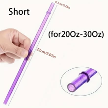 12pcs, Straw, Reusable Clear Plastic Glitter Straws, 12.4/9.06 Inch Extra Long Tumbler Straws For Cups, 1 Gallon, Water Bottles, Straw With Cleaning Brush, Party Supplise(1/3/6/12pcs)