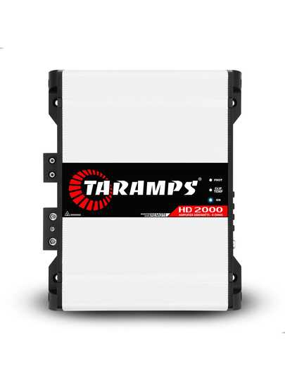Amplificador Taramps HD2000 2000W RMS 4 Ohms Classe D 1 Canal com Bass Boost e Monitor M1 para Som Automotivo