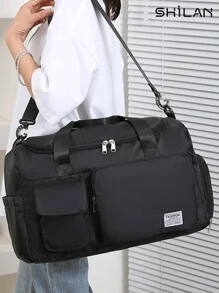 SHILAN Grand sac de voyage zippé, sac de rangement de voyage pliable, sac de cabine, sac de week-end simple