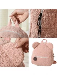 Custom Teddy Bear Backpack For Toddlers, Embroidered Kids Backpack With Name, Plush & Cute Baby Backpack, Multi-Functional Backpack For Boys & Girls, Travel Essentials,Graduation Gift,Ideal Gifts For Birthday, Children's Day, Back To School, Summer Gifts, Customizable Backpack, Stylish & Adorable Toddler Fashion, Family Gifts, Unique Baby Gifts For Daughter, Son, Her, Him, Holiday Gift Ideas - One Size - View 4