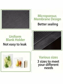 Vacuum Sealable Bags In A Variety Of Sizes - Reusable Airtight Food Storage Bags Keep Meats, Fruits And Vegetables Fresh - No Need For A Power Source, A Must-Have For Kitchen Organization - trong suốt - Xem 5