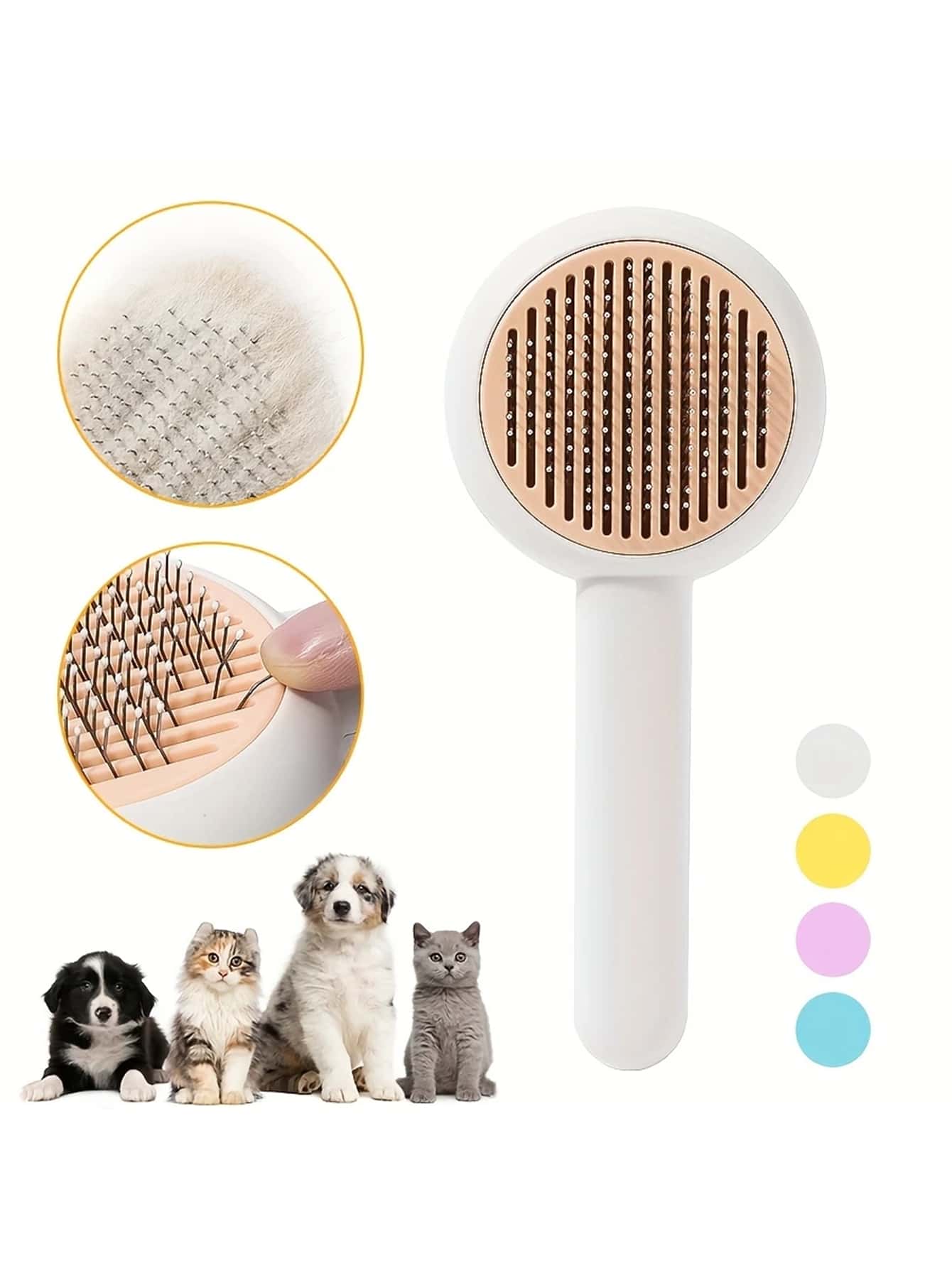 1 件装宠物毛发去除刷猫刷去除狗毛美容按摩梳针抓板猫狗清洁护理宠物用品