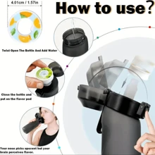 2/4/8Pcs Flavour Pod Pack,Air Water Bottle Flavour Pods Fruit Taste Pods Water Bottles Cup Accessories For Air Water Bottle Starter Set 0 Sugar 0 Calorie Flavored (Not Include Bottle)