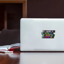 90年代风格恐怖贴纸 - 万圣节VHS堆叠塔面具狼人沼泽恐怖屋电影贴纸剪贴簿用品剪贴簿文具 - 彩色 - 查看 5