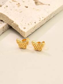 1 Pair Fashionable Classic Versatile Petite Delicate Multi-Element Elegant Earrings For Women - Yellow Gold - View 3