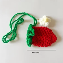 1pc Strawberry Crochet Vape Holder Lanyard Fits Most Box Devices, Gift For Friends