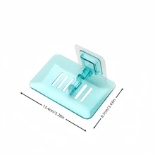 1 Peça Suporte de Sabonete de Drenagem Transparente, Sem Perfuração, Montado na Parede, Suporte de Sabonete de Plástico para Banheiro, Caixa de Sabonete, Volta às Aulas