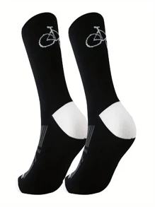 1 Paar Damen Sport Socken, feuchtigkeitsabsorbierend und atmungsaktive Radsport-Socken, Laufsocken, Fahrrad-Socken