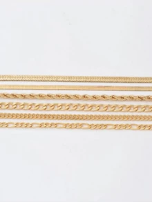 6 件套简约手镯套装，适合日常佩戴、派对、节日和约会 - 均碼 - 查看 6