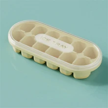 1pc Covered Silicone 12 Grid Ice Tray, Large Capacity Ice Mold, Easy Release Ice Tray, Soft Ice Storage Container With Lid, Creative Stackable Ice Mold, Easy To Disassemble Ice Maker, Multiple Colors Can Be Freely Matched, Stackable Ice Mold, Essential For Cold Drinks