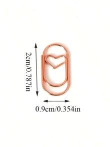 10 stycken - Söt hjärtformad guldrosa klämma Bokmärke Metall Kontorstillbehör Pappersklämma Klämma Brevpapper Alla hjärtans dag, Alla hjärtans dag Bröllop, Födelsedag - Multifärgad - Visa 8