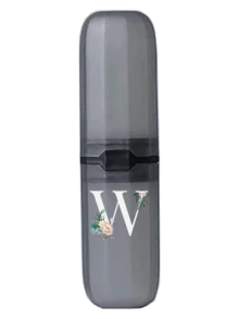 A-Z黑色便携式牙刷盒，雏菊图案，随时随地保持牙刷清洁！旅行牙刷收纳盒，便携式牙刷杯盖，适合旅行、露营、出差和上学，多功能牙刷杯，假日旅行必备，旅行包，旅行配件 - 黑色 - 查看 15